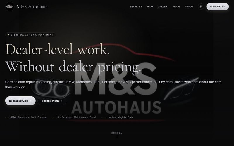 M&S Autohaus website built by Hummus Development